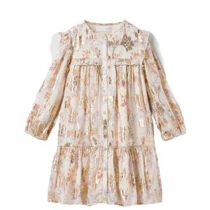 ZARA KIDS GIRL DRESS IN JACQUARD WITH GLITTER 5107/712 SZ 13-14